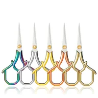 Retro Craft Scissors Stainless Steel Square Handle Household DIY Embroidery Thread Scissors For Sewing Cutting Cloth 2