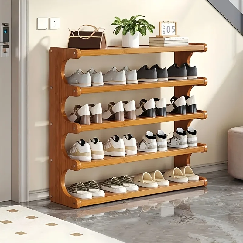 5/6-Tier Shoe Rack – Space-Saving Multi-Layer Storage Organizer with Wood Grain Finish, Independent Shelves, Easy Assembly for Entryway, Closet & Bedroom 1