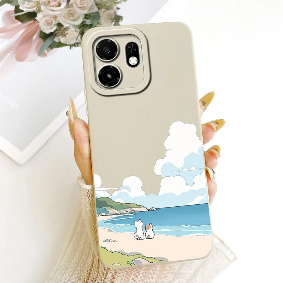 Luxury Floral Phone Case - Fashionable Silicone Cover with Cute Painted Design