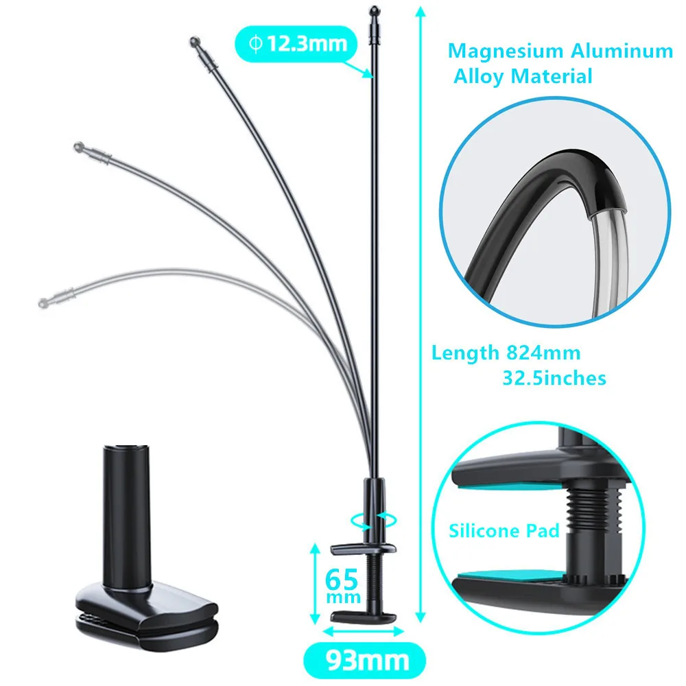 Tablet Holder 82cm Long Arm Bed Mount For iPad Air Pro Mini 4.7 To 12.6 inch
