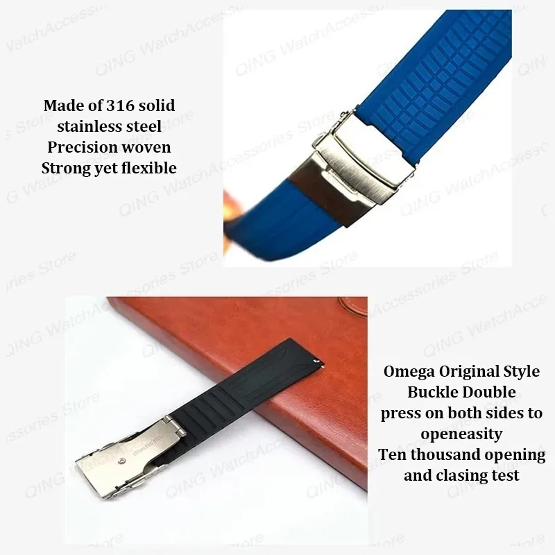Silicone Sport Watch Strap - Soft Rubber Wristband