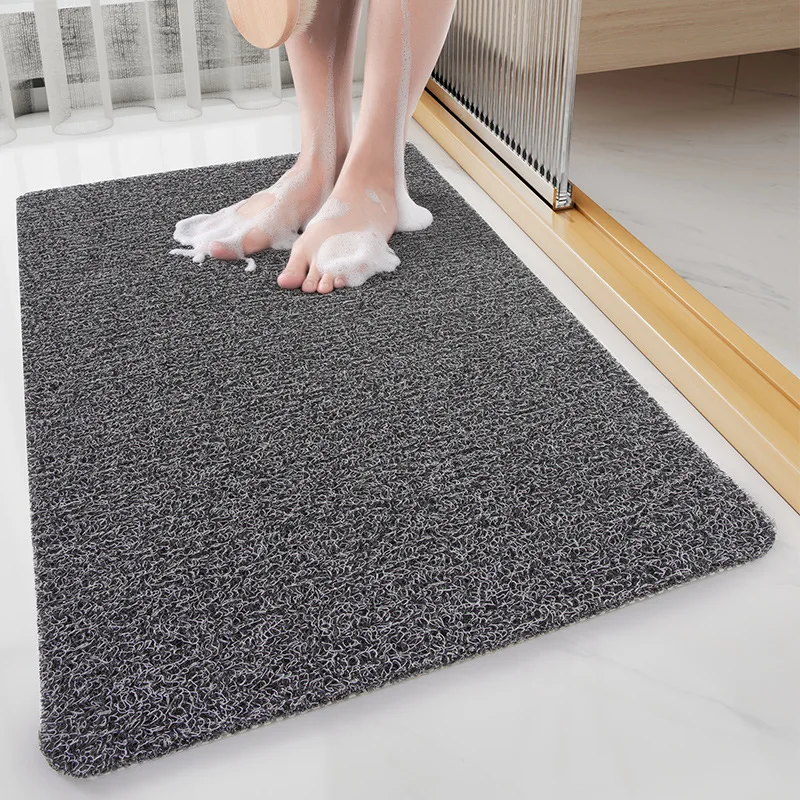 Homaxy Badkamertapijt, microvezel, grijs, 40 x 60 cm, antislip, waterabsorberend, zacht, machinewasbaar