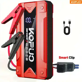 Avviatore di emergenza per auto di picco 12V 600A per motori diesel a gas da 4,0 litri e 2,0 litri, morsetti intelligenti, batteria di emergenza portatile