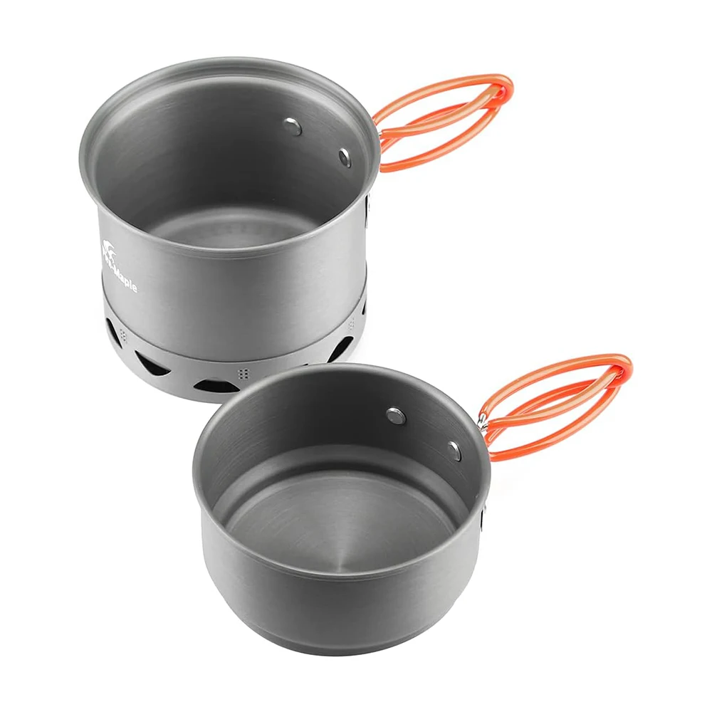 Camping Cookware Fire Maple Camping Cookware Set Outdoor Compact Foldable Heat Exchang Pot FMC-217 268g Light Weight Solo Travel Cooking Pots
