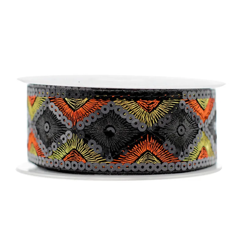 

4.5cm Diamond-Shaped Sequin Plaid Embroidery Bright Lace Shoe Material Clothing Performance Dress Accessories
