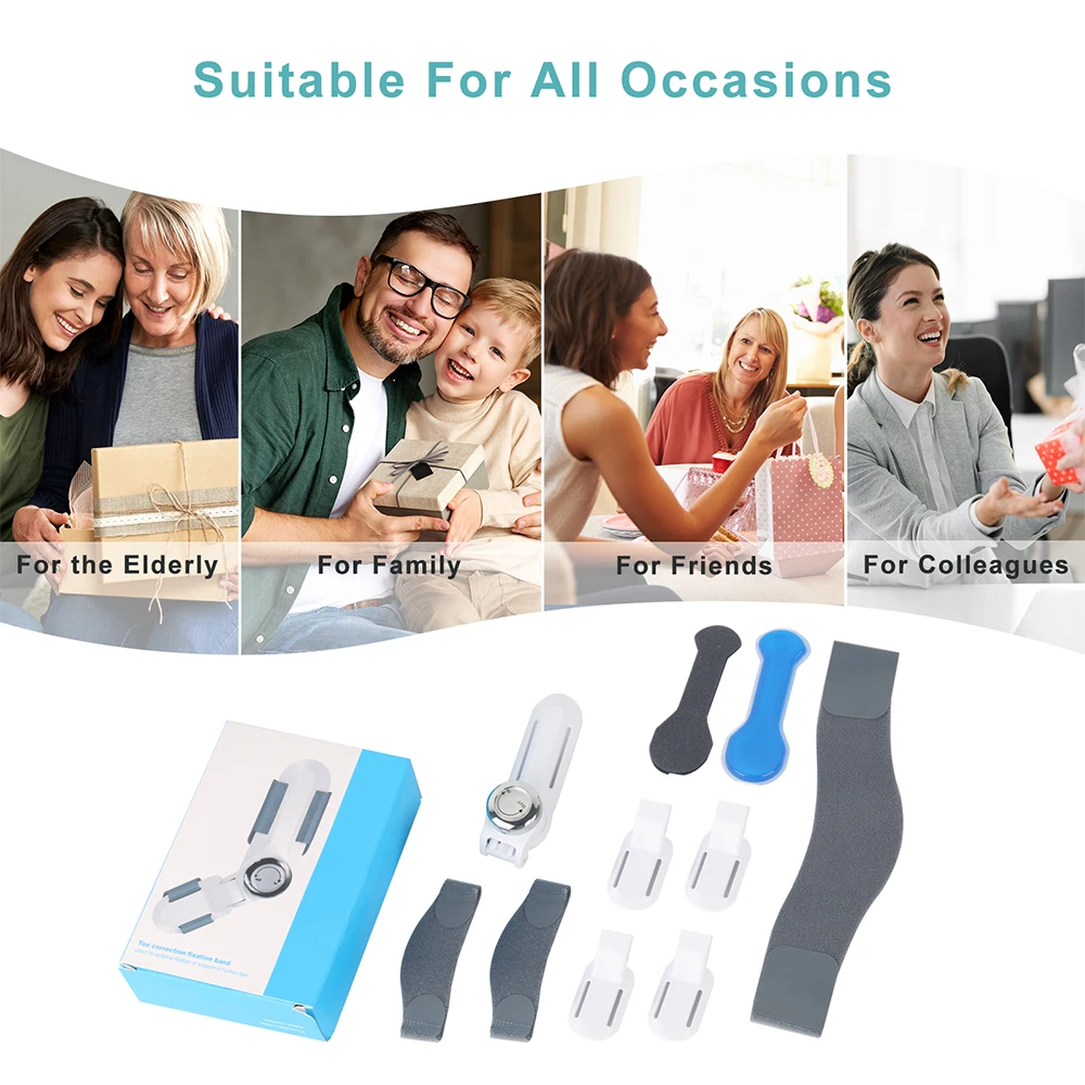 New Bunion Corrector Hallux Valgus Orthotics Big Toe Homing Straightener Adjustable Knobs With 4 Angle Fixing Plate Foot Care