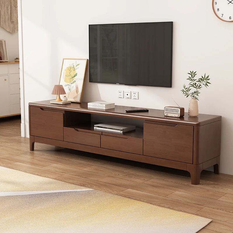 Modern Chinese Solid Wood TV Cabinets Simple Home Furniture