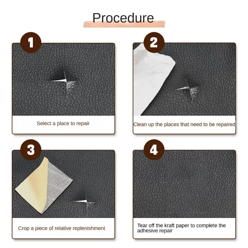 Leather Repair Patch 50cmx138cm Instant Self Adhesive For Sofa Car Seat