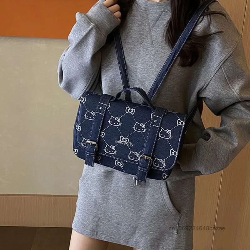 Sanrio Hello Kitty Handheld Postman Bag New Trendy Small Cowboy Backpack Korean Version Y2k Girl Versatile Niche Casual Backpack 3