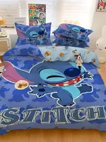 Offre Spéciale – Housse de Couette 3D Stitch Mignonne et Originale pour Enfants avec Taies d'Oreiller – Parure de Lit Dessin Animé – Cadeaux pour Filles, Garçons, Enfants et Adultes 3
