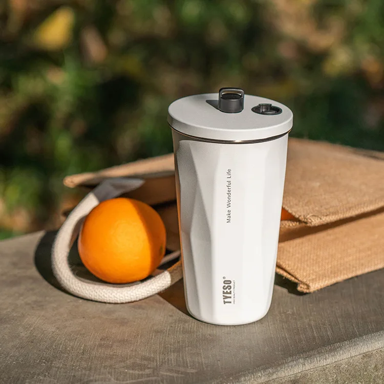 

Stainless steel coffee cup, ice cream insulation, car mounted straw cup, vacuum large capacity water bottle