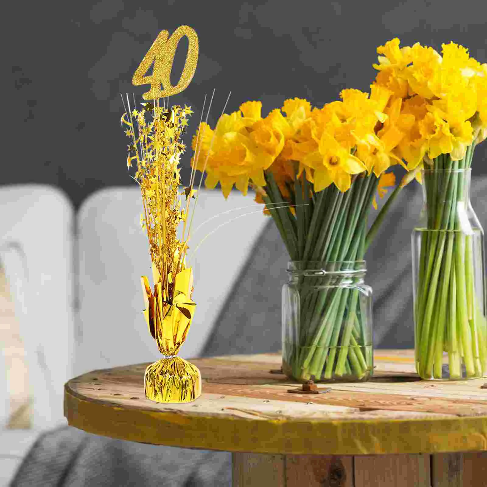 

Happy 40th Birthday Centerpieces for Tables 40th Wedding Anniversary Party Supplies