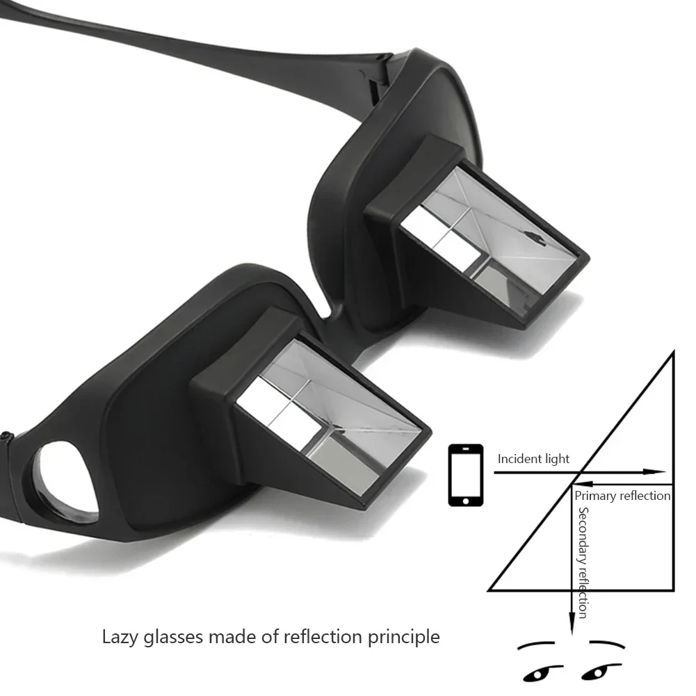 Lazy Periscope Horizontal Reading Books Sit Glasses On Bed Lie Down View TV Myopia Prism Spectacles