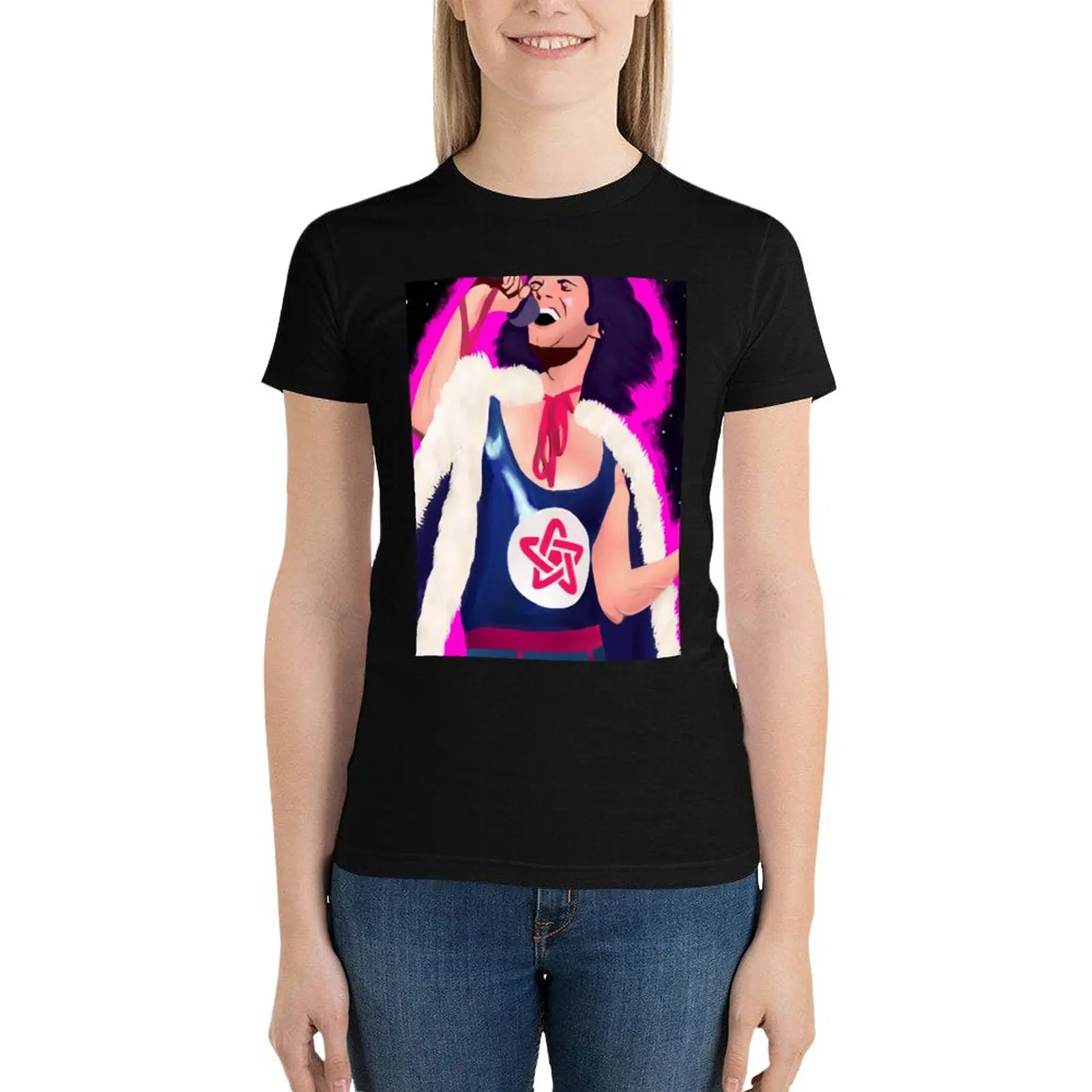 Danny Sexbang Space Painting T-Shirt aesthetic clothes cute tops hippie clothes workout shirts for Women loose fit