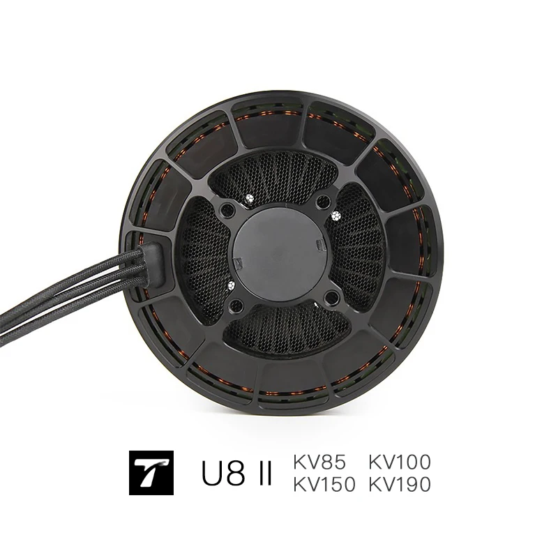 Moteur brushless haute performance KV190 pour drone FPV, comparé à une pièce de monnaie pour l'échelle.