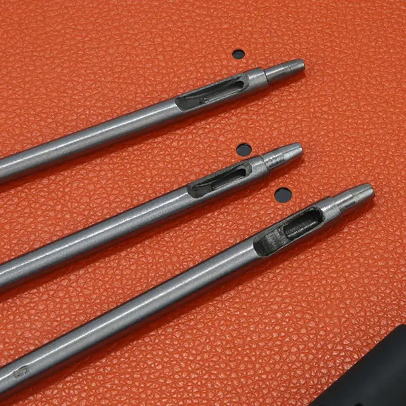 0.5mm-4mm Leather Hole Punching Tools DIY Handmade Belt Punch Tool Leathercraft Hollow Drilling Puncher Working For Gasket Belt