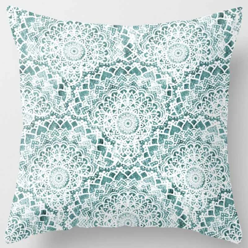 Beauty Mandala Pillow Covers  Short Plush Velvet Thick Pillow Cases Home Decoration Cushions Cover 45cmby45cm Room Decor 2