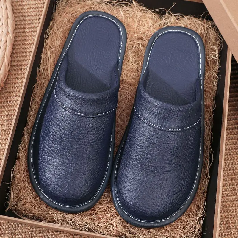 【MODERNIF】Reason Leather Slippers RJ Fuzzies Slipper | Leather Driving Moccasin (CNS207