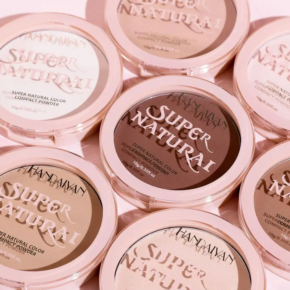 

Oil-control Long Lasting Compact Powder Waterproof Brightening Powder Compact Breathable Light Powder Press Powder Nature P4F3