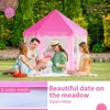 Princess Tent Girls Large Playhouse Kids Castle Play Tent Toy for Children Indoor and Outdoor Games 55'' x 53'' DxH 5
