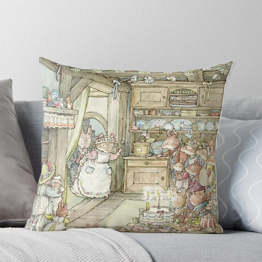 

Surprise at Mayblossom cottage Throw Pillow Embroidered Cushion Cover Luxury Cushion Cover