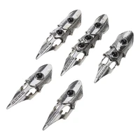 Gothic Punk Skeleton Hand Glove Adjustable Metal Finger Claw for Cosplay 2