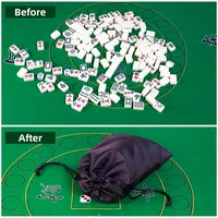 Mahjong Game Chinese Mahjong Mini Traditional Majiang Portable Travel Classic Board Games With Storage Bag Portable Table Game 2
