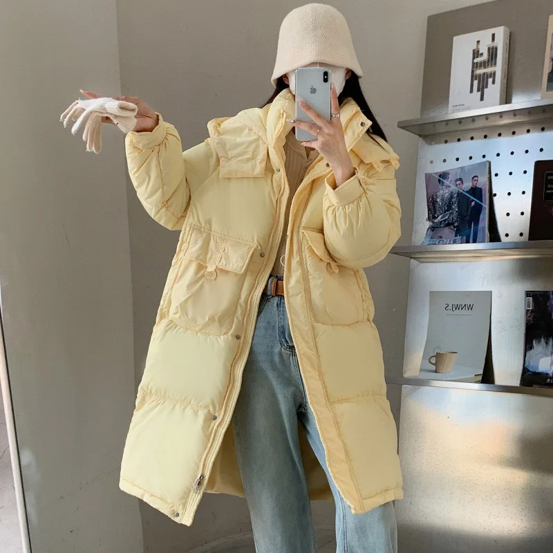 

Брендовая модная женская зимняя куртка Loehsao, пуховое хлопковое свободное зимнее пальто с капюшоном и воротником, фиолетовые, коричневые, черные ветрозащитные повседневные парки