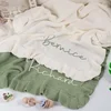 Ruffle Baby Blanket Soft Custom Personalized Baby Blanket / Embroidered Knitted New Born Blanket / Soft Custom Baby Shower Gift 3