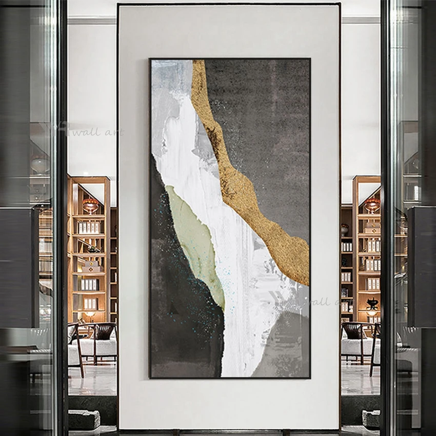 

Картина маслом ручной работы для гостиной, крыльца, украшение для дома в эстетике, плакат, настенное искусство, современная абстрактная акриловая Безрамная роспись, 100%