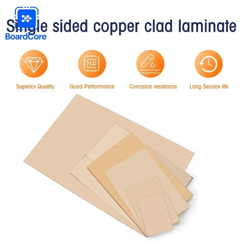 1PC PCB 7x10CM 10x15CM 12x18CM 15x20CM 20x30CM 단면 구리 클래드 플레이트 DIY 범용 프로토타입 PCB 보드