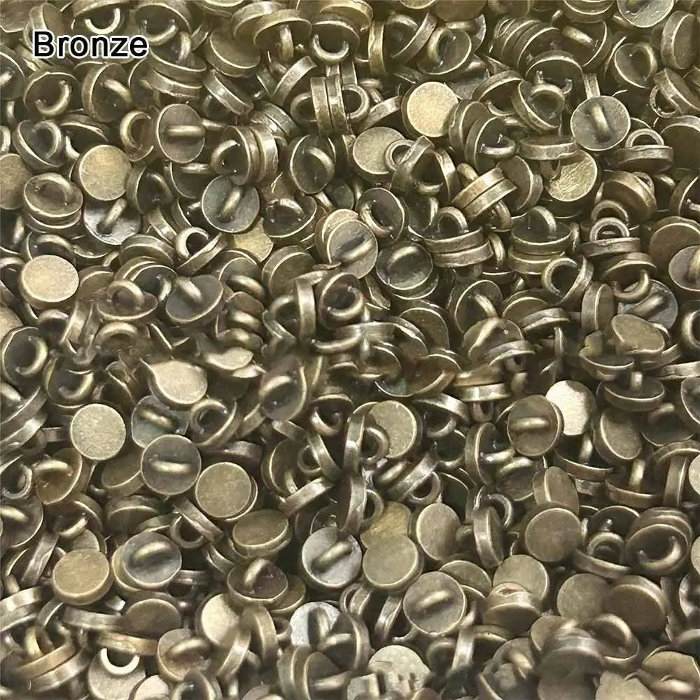 20pcs 6mm Round Head Buttons Mini Metal Ultra-small Buckle Handmade DIY Buckles Accessories DIY Doll Clothes Accessories