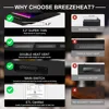 50 inch Electric Fireplace Wall Mounted/Freestanding-Ultra Thin Fireplace Inserts for Living Room with Heater, Remote Control 3