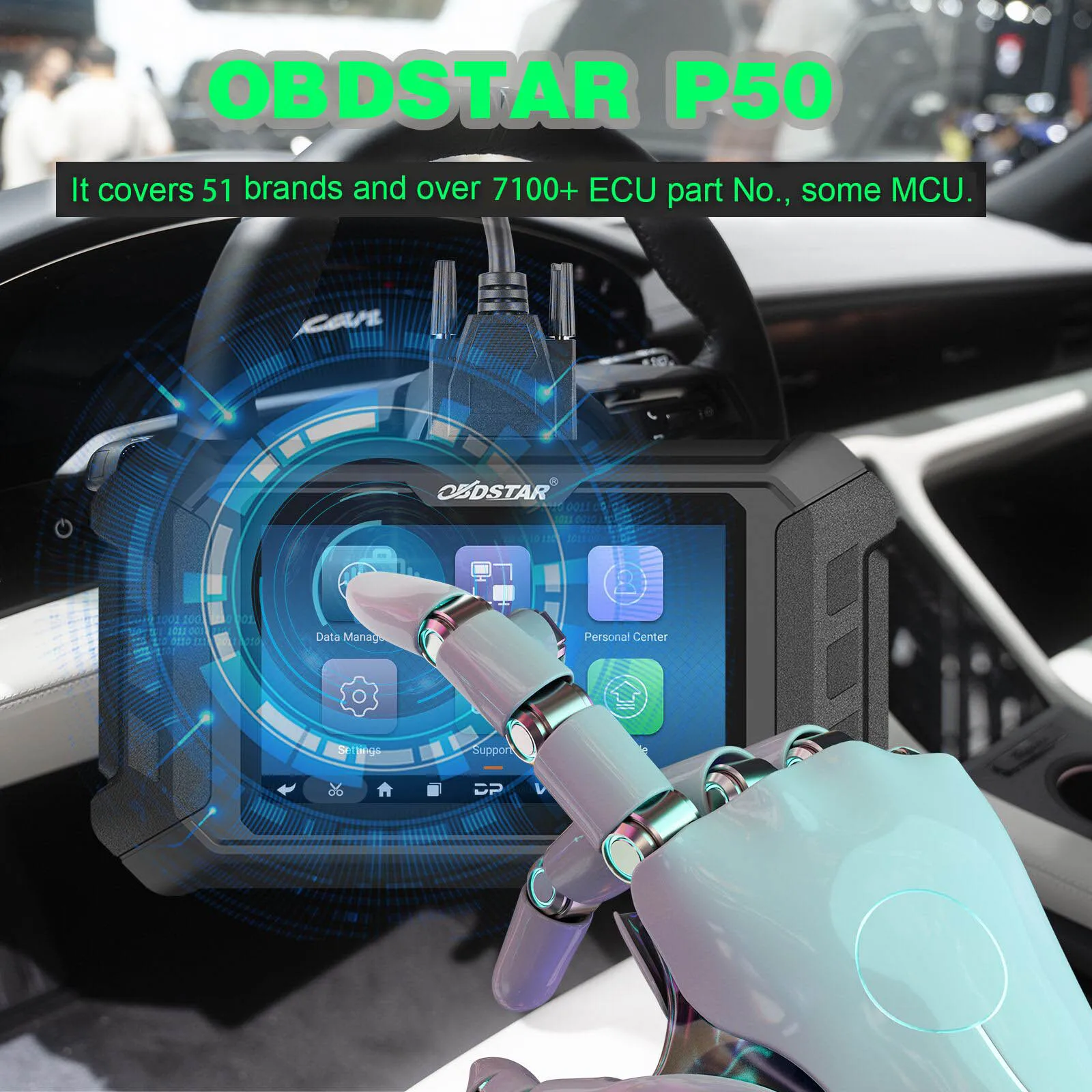 Airbag Reset Equipment OBDSTAR P50 Intelligent Covers 91 Brands 12200+ECU Part No.with P004
