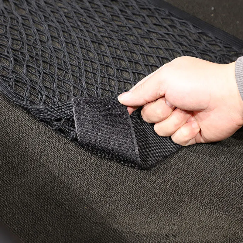 

for Chevrolet Corvette C7 2014-2019 Nylon Black Car Trunk Cargo Organizer Storage Elastic Mesh Bag Luggage Cargo Car Accessories