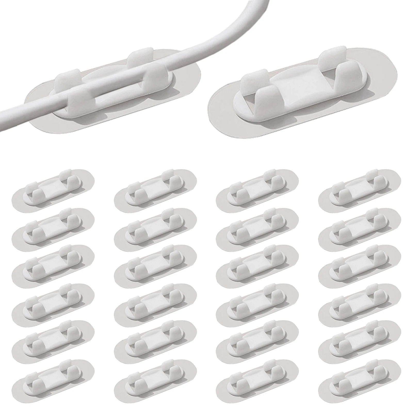 

Держатель провода для управления шнуром 40 шт., компактный зажим, аксессуары для проводки, самоклеящийся зажим для кабеля, нескользящий, настенный