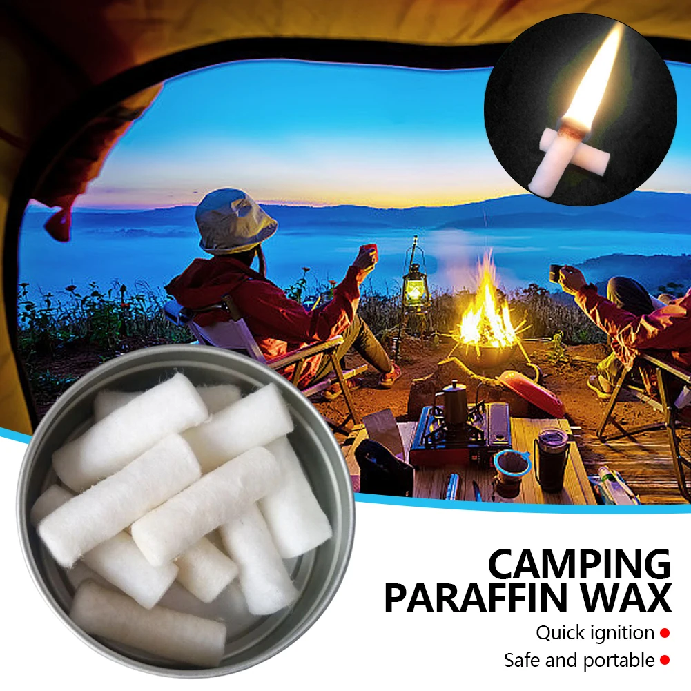 Survival Fire Starter Tool Rope Gear Rope Fire Kit Camping Paraffin Wax 12pcs Fashion Outdoor Natural Fire Source Camping Tool