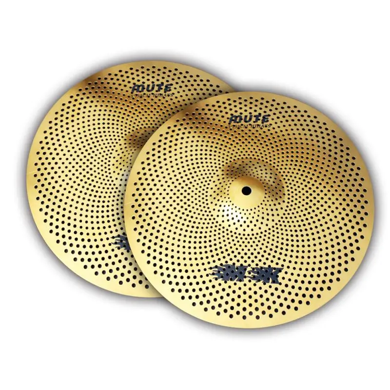 MK Silent Cymbals 13"Hihats Silver or Golden Good Quality Alloy For Drum Set