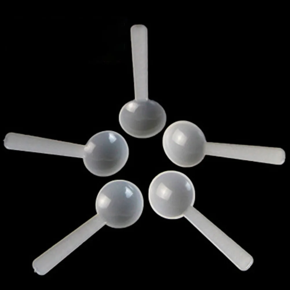 100pcs 1g White Plastic Food Grade PP Plastic DIY Baking Supplies Measuring Spoon Gram Scoop Food Baking Medicine Powder kitchen measuring spoons measuring spoon set plastic kitchen scoop