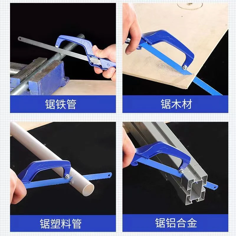 Small Hacksaw Household Handheld Saw Portable Hand Saw Woodworking Steel Frame Woodwork Craft DIY Tool
