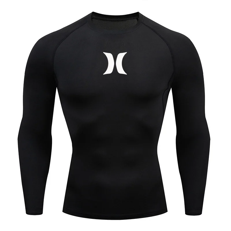 

Compression Shirt Men Workout Shirts Long T-shirt Summer Gyms Workout Quick Drying Top Sports Shirt Long Sleeve Black Tracksuit