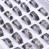 24 Pcs/Lot Stainless Steel Rings For Men Women 8mm Mix Etch Patterns Fashion Jewelry Finger Accessories Party Gift Wholesale 1