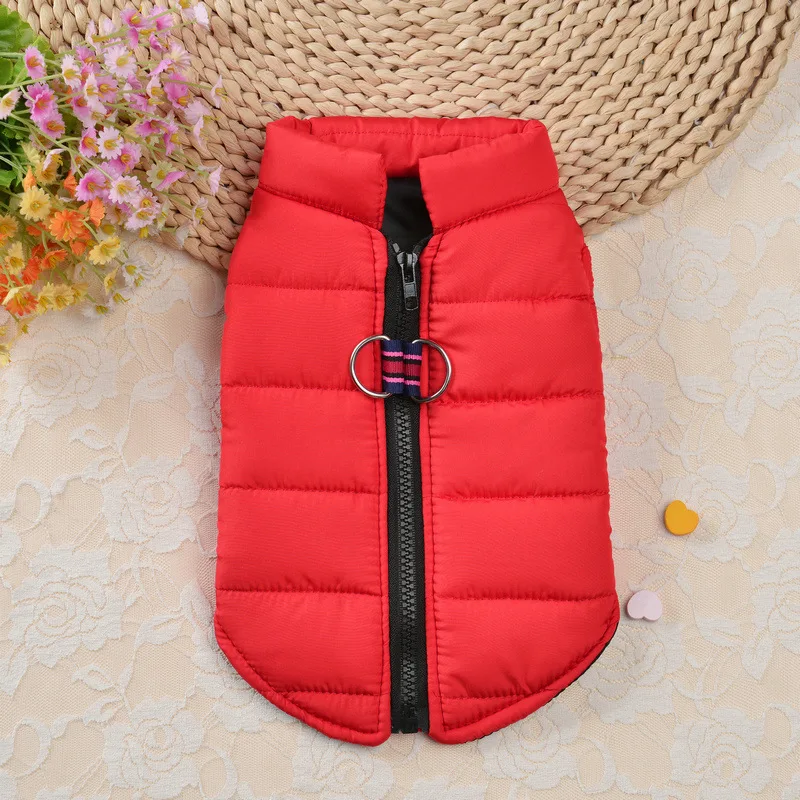 thumbnail image 1 of Chaleco para perro, ropa de invierno para perro con anilla en D, ropa cálida para cachorros, perros pequeños, gatos, chaleco, abrigo para bulldog francés y chihuahua, 1 of 5