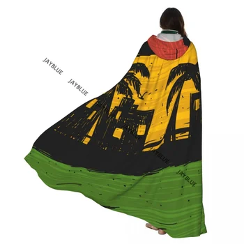 Mantello per adulti Mantello con cappuccio Stile reggae Albero Costume medievale Strega Wicca Vampiro Elfo Purim Festa di carnevale