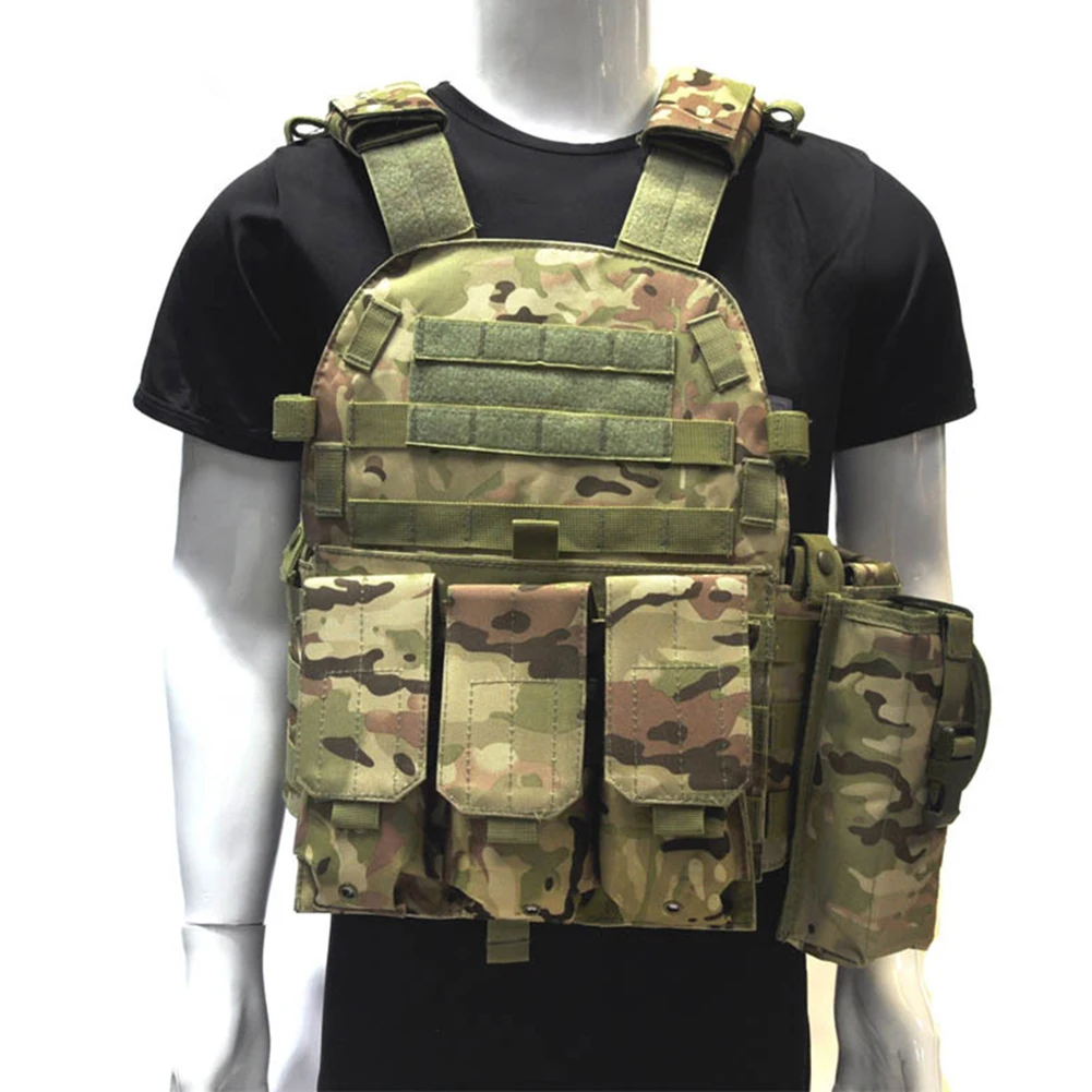 Nylon Tactical Vest Body Armor Hunting Carrier Airsoft Accessories Men Combat MOLLE Camo Military Army Vest Outdoor CS Hunting - Image 2