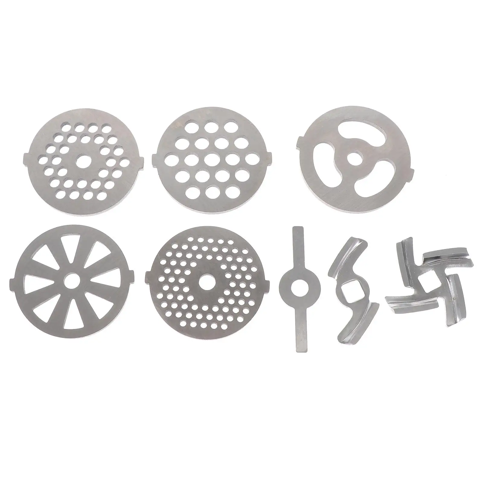 8 Pcs Meat Grinder Accessories Mincer Cutting Plate Grinding Machine Cutter Manual