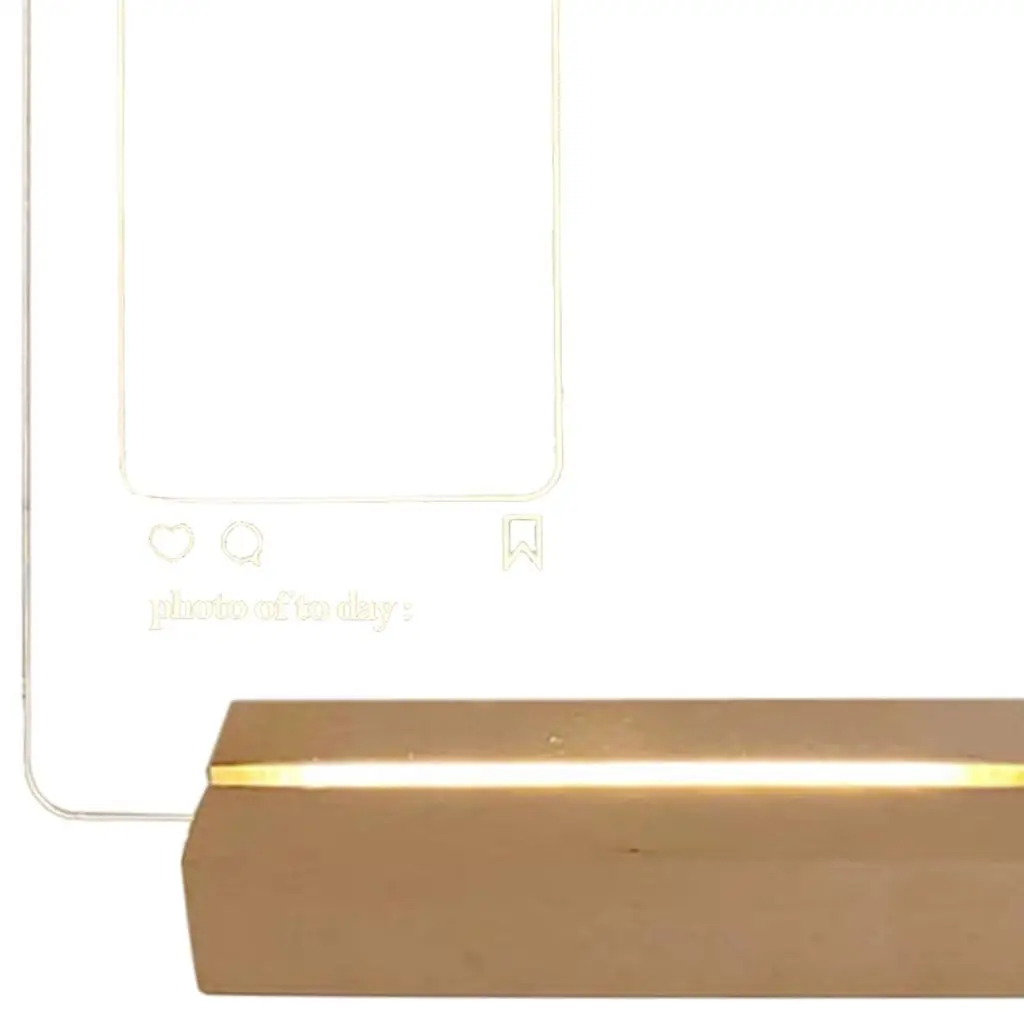 Transparent Acrylic Dry Message Board LED Light Writing Board