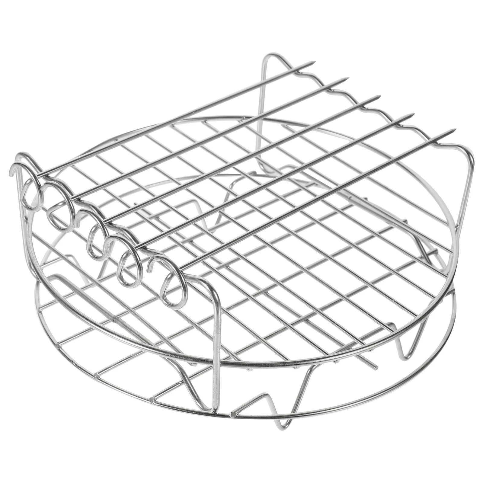 

Multifunctional Grill Air Fryer Baskets Pot Rack Grilled Trivet Holder Drying For Food Drain