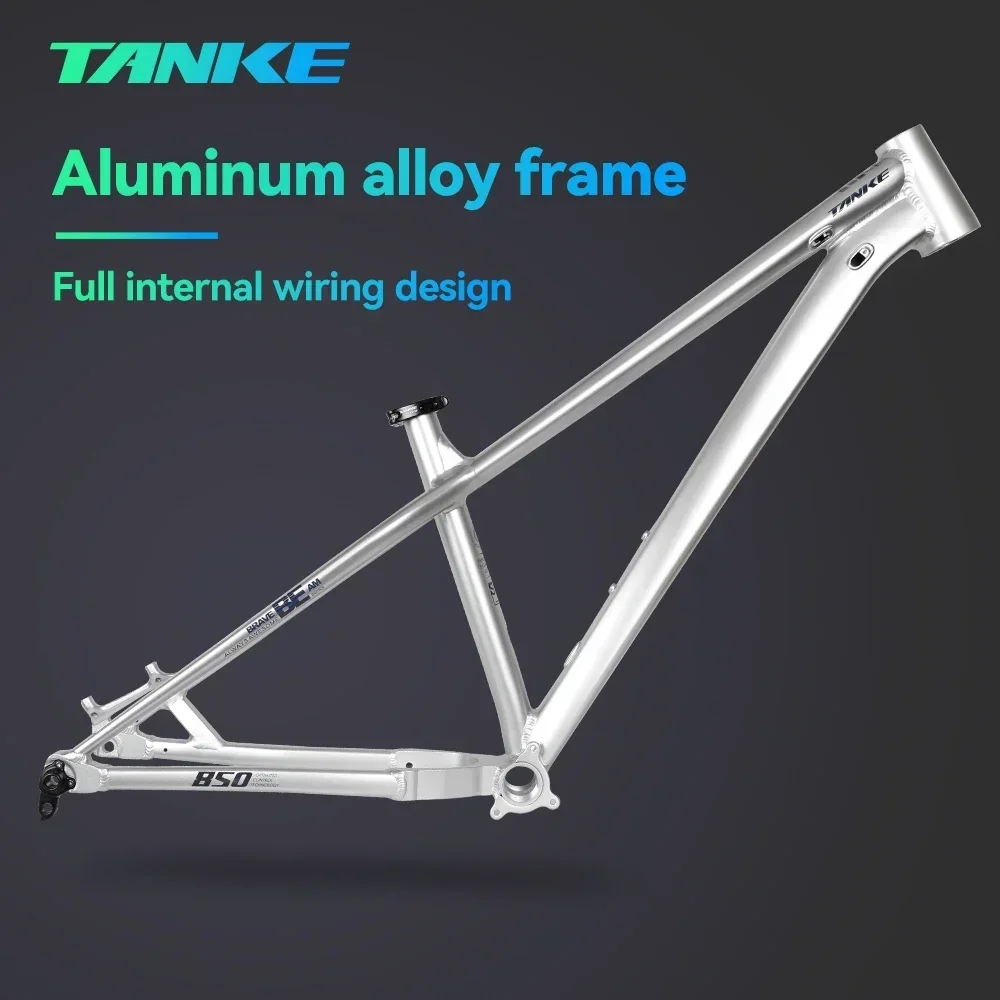 Bicycle frame TANKE Hard Tail MTB Frame AM Mountain Bike Frame 26er 27.5 Inch High-strength aluminum alloy Height 155-188cm Ultralight BOOST