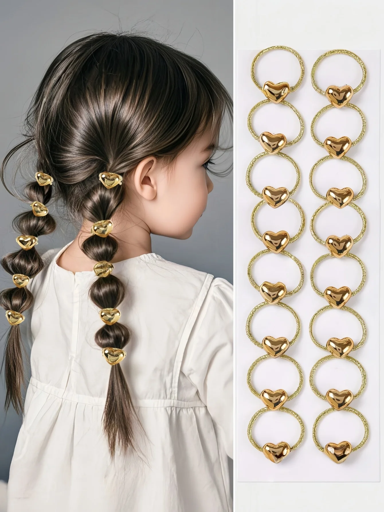 Pack of 10 Glittery Princess Hair Ties for Baby Girls – Sweet, Durable & Gentle on Thin Hair